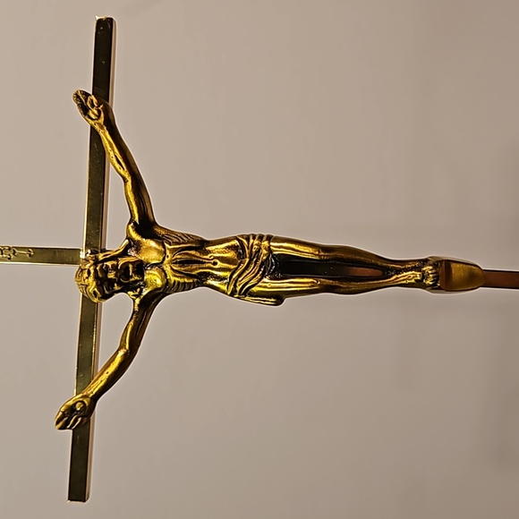 Holy Spiritual Religious Crucifix Cross in Bronze & Brass Finish (#5) - Picture 2 of 12